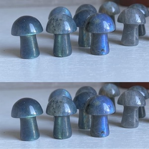 Pierre de Labradorite Naturelle Sculptée en Champignon, Cristal de Guérison pour la Méditation Reiki, Décoration Feng Shui, Vente en Gros, Chakralume Rajasthan - Product Image 2