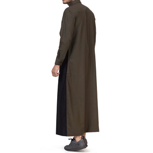 Branded Best Selling Islamic Modest <b>Men</b> Abaya Dress Polyester Washed Plus Size Thermal Breathable Eid Ramadan Wholesale - Product Image 3