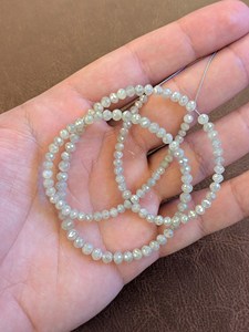 Cuentas Facetadas de Diamante Blanco Nieve Natural Raras y Únicas, Grado AAA++, 4 mm, 16 Pulgadas, Hilo de Piedras Preciosas de Lujo para Joyería - Product Image 3