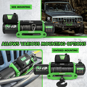 13000lb verricello elettrico 12V verde Hawse fairleed maniglia per camion SUV Jeep rimorchio verricello senza fili Winching remoto - Product Image 2