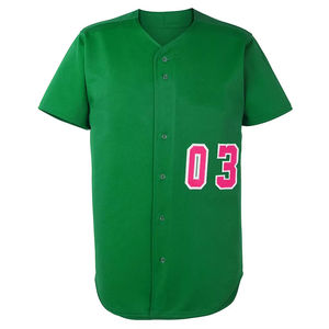 Camisetas de Béisbol Personalizadas 100% Poliéster, Transpirables, de Secado Rápido, Uniformes Deportivos Personalizados con Impresión por Transferencia de Calor - Product Image 3