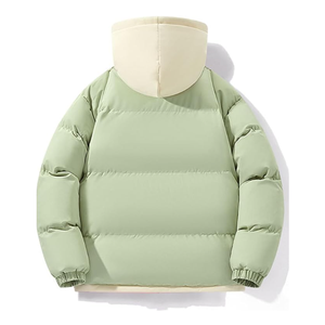 Veste matelassée pour homme à fermeture éclair intégrale, avec logo personnalisé, de haute qualité, à manches longues, en polyester, pour l'hiver, fabriquée directement en usine - Product Image 5