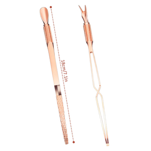 Pinzas de Alta Calidad para Decoración de Uñas, Color Dorado, Acero Inoxidable de Grado Quirúrgico, Pinzas para Manicura - Product Image 6