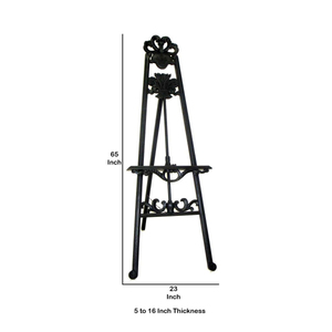Hot Selling Black Metal Painting <b>Easel</b> Stand 65 Inch Height Adjustable for Home Display Floor <b>Easel</b> Handmade On Sale - Product Image 1