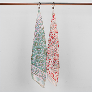 Hand Drawn Boho Cotton <b>Square</b> <b>Scarf</b> Skin Friendly Natural Dye Bandana Yoga Head <b>Scarf</b> Block Printed Wristband - Product Image 2