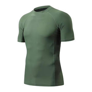 High Performance Mens Rash Guard Half Sleeve Breathable Compression <b>Athletic</b> Shirt Manufacturer Supply - Product Image 4