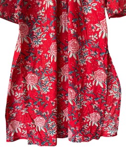 Robe longue décontractée pour femme, 100 % coton respirant, faite main, imprimé léopard, col en V, manches bouffantes, idéale printemps-été-automne – Meilleure vente - Product Image 4