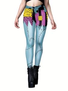 เลกกิ้งโยคะเอวสูงผ้าสแปนเด็กซ์/โพลีเอสเตอร์ ระบายอากาศได้ดี ทันสมัย สำหรับผู้หญิง - Product Image 4