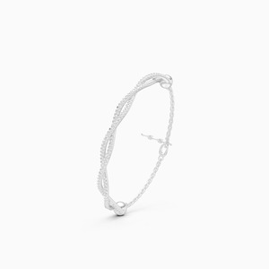 Bracelet à maillons tressés sophistiqués avec diamants de 1,18 ct en or jaune, blanc et rose 9 carats - Product Image 2