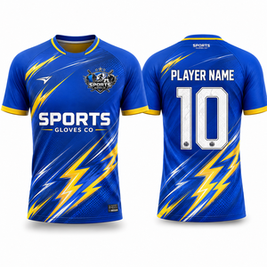 เสื้อฟุตบอลคุณภาพสูง ผ้าโพลีเอสเตอร์ระบายอากาศพรีเมียม ซับเหงื่อ น้ำหนักเบา ยืดได้สี่ทิศทาง สวมใส่สบายสำหรับการเล่นกีฬา - Product Image 1