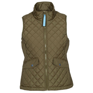 Gilet matelassé en coton pour femme, sans manches, coupe-vent, contrastant, court, grande taille, pour l'hiver, tendance - Product Image 5