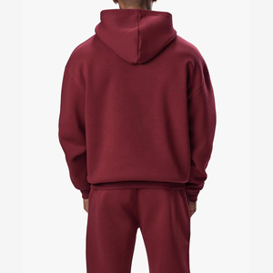Fabricant de vêtements en gros, ensembles de survêtements d'hiver surdimensionnés pour hommes, en coton molletonné, logo personnalisé, respirant, léger, décontracté - Product Image 4