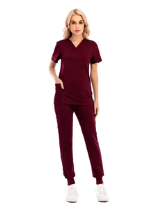 Premium Sage Green <b>Scrub</b> Suit Set Customize Hospital Nurse Uniform V-Neck <b>Top</b> Cargo Pants Doctor Nursing Workwear Medical Suits - Product Image 2