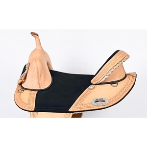 Selle de cheval western en cuir véritable marron sur mesure, équipement d'équitation de cowboy, équipement équestre haut de gamme avec étriers et sangles - Product Image 4