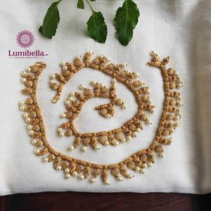 Wedding Gold Plated Stainless Steel Crystal Rhinestone Anklet-Waterproof Beach Bridal Jewelry - Product Image 1