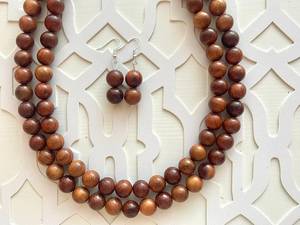 Wooden Necklace for Women Handmade Natural Wood Pendant Stylish Boho Jewelry Lightweight Fashion Accessory <b>Wall</b> <b>Signs</b> - Product Image 3