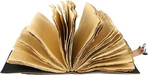 Handmade Leather Journal <b>with</b> Stone Feather <b>Diary</b> notebooks sketchbooks Wholesale Custom <b>with</b> Deckle edge vintage paper - Product Image 4