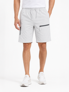 Men's <b>Lightweight</b> Quick Dry <b>Cargo</b> <b>Shorts</b> with Zipper Pockets Elastic Waist Drawstring Outdoor Hiking <b>Shorts</b> Casual Summer <b>Shorts</b> - Product Image 1