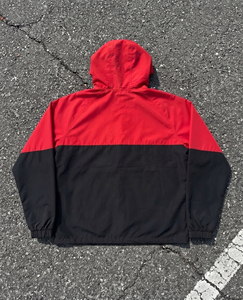 Veste de pluie à capuche rouge et noire pour femme, manches longues, fermeture éclair, imperméable, brodée, manteau coupe-vent pour femme, vêtements d'automne - Product Image 3