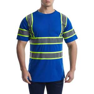 Chemise de sécurité haute visibilité neuve, pas chère, prête à être expédiée, respirante, vêtements de travail pour hommes, manches courtes, chemise réfléchissante - Product Image 6
