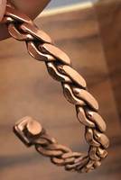 Brazalete Magnético Largo de Cobre Puro Trenzado a Mano, para Alivio Energético y Curación, Personalizado, Unisex, Ajustable, Elegante N.S