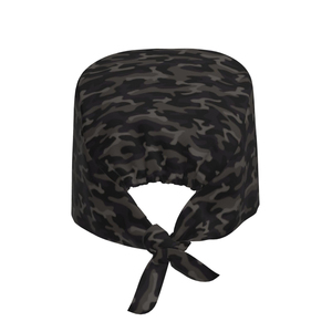 Gorro Quirúrgico de Camuflaje Personalizado para Médicos y Enfermeras, Ajustable con Lazos, Gorro Dental Quirúrgico Negro Gris de Algodón, Ropa de Trabajo Médica - Product Image 2