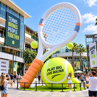 Raquette de tennis gonflable géante, décoration publicitaire personnalisée pour événements sportifs, affichage pour centres commerciaux et festivals