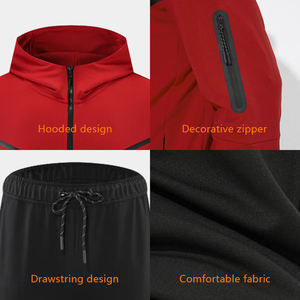 Ensemble Sportif 24SS Personnalisé avec Impression par Transfert Thermique – Veste à Capuche à Taille Élastique et Pantalon de Survêtement Droit pour l'Entraînement Sportif - Product Image 6