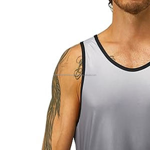 Débardeurs de sport personnalisés en coton 100% pour hommes, style hip-hop, respirants, tricotés, musculation, fitness, entraînement, t-shirt sans manches, taille plus - Product Image 6