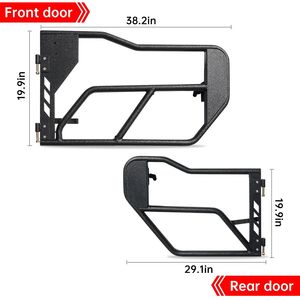 Puertas Tubulares con Espejo Retrovisor Lateral, Juego de 4 Piezas para Jeep Wrangler JL JLU Gladiator JT 4 Puertas (Incluye 4XE) 2018-2024, para Otros Modelos - Product Image 5
