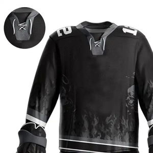 Uniforme de hockey sur glace pour hommes de haute qualité, imprimé, léger, 100% polyester, matière respirante, nom de l'équipe OEM, logo personnalisé - Product Image 6