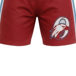 Pantalones Cortos Deportivos Sublimados Rojos para Hombre, con Estampado de Hockey sobre Hielo, Cordón Ajustable, Franja Lateral, Uniforme de Equipo, Ropa Deportiva - Product Image 6