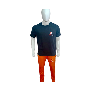 Vêtements pour hommes survêtement grande taille 2025 costume d'été 100% coton t-shirt et pantalon évasé survêtement à manches courtes t-shirt - Product Image 3