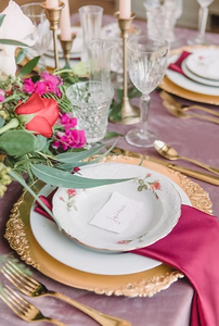 12" Electroplating Gold Vintage Charger <b>Plates</b> Wedding Dinner Set Under Pate <b>Decoration</b> Elegant Embossed Edge - Product Image 3