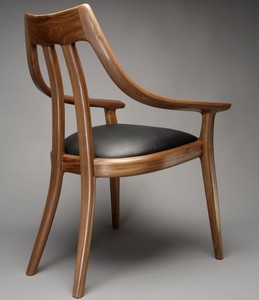 Modern Upholstered <b>Dining</b> <b>Chair</b> With Wood Frame And Faux Leather Seat Midcentury Design Style Home Hotels Restaurants And Bars - Product Image 2