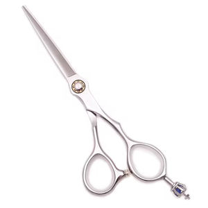 Ciseaux plats en acier inoxydable, tranchants et durables, avec votre propre logo, meilleur produit, ciseaux de coiffure haut de gamme pour barbiers - Product Image 1