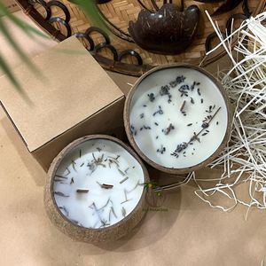 Vietnamese Factory Handmade <b>Coconut</b> <b>Shell</b> Scented Candle Non-Toxic <b>Coconut</b> Wax High-End Vanilla Essential Oil Scent - Product Image 5