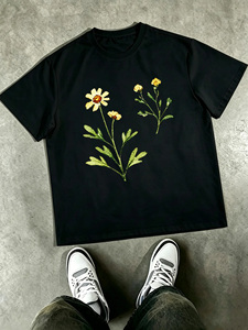 Men's <b>White</b> Short Sleeve T-Shirt O-Neck Casual Regular Fit 100% Cotton Jersey Fabric Anti-Wrinkle Breathable Quick Dry 160g - Product Image 2
