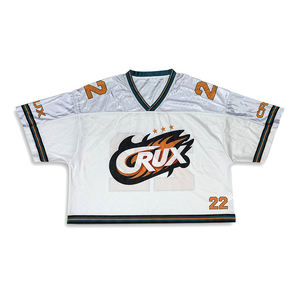 เสื้อยืดคอกว้างแขนยาวพิมพ์ลายตามสั่งจากโรงงาน OEM สำหรับผู้ชาย เสื้อยืดเจอร์ซีย์แขนยาวทรงหลวมสไตล์ลำลอง - Product Image 4