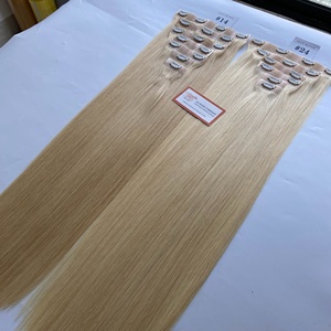 Productos de extensión de cabello humano con clip invisible de nueva actualización al por mayor, pelo rubio crudo 100% resistente al calor para mujeres - Product Image 6