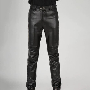 Pantalon en cuir pour homme de qualité supérieure, meilleur prix, 100% cuir véritable, respirant, meilleur design, couleur noire, en vente, fabriqué au Pakistan - Product Image 6