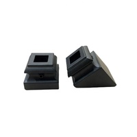 Chaussure de niveau de base plate de broche de fer de balustre d'escalier d'étape avec la vis de réglage pour les balustres carrés de fer de 1/2 pouces