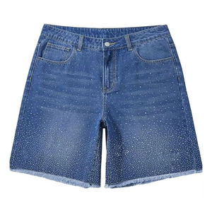 Shorts en jean délavé pour homme, taille haute, bords effilochés, style décontracté d'été - Product Image 6