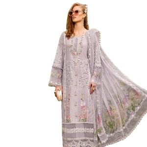 Pure Lawn Cotton Heavy Self Embroidery with Patchwork Suit Collection - Product Image 1