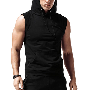 Wholesale Custom <b>Hoodie</b> Quick Dry Men's Vest Gym <b>Workout</b> Sleeveless <b>Hoodie</b> Blank Men's <b>Hoodie</b> - Product Image 1