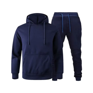 OEM Service High Quality Winter Streetwear Solid Hooded <b>Men</b> Track Suit Heavyweight <b>Pullover</b> 100% Cotton Fleece - Product Image 5