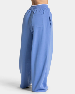 Pantalon de jogging d'hiver pour femme de haute qualité, taille mi-haute, coupe ample, 100 % coton, respirant, écologique, bleu clair - Product Image 6