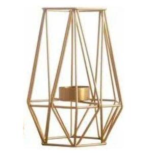 Supports de bougies en métal doré de style moderne pour la décoration de table, vente en gros pour fêtes, mariages et Noël - Product Image 1