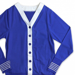 Customizable <b>Thick</b> Anti-Pilling V-Neck University <b>Cardigan</b> Wool/Cashmere Front Embroidered Logo Casual Style for Winter - Product Image 3