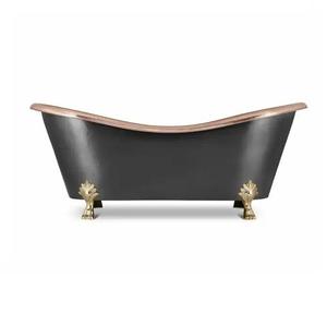 Baignoire en cuivre pur de haute qualité, artisanale, élément de salle de bain de luxe au design intemporel pour villas, hôtels et design d'intérieur - Product Image 5